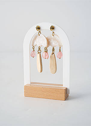 Boucles d’oreilles fermeture bouton poussoir bleu NATURE BIJOUX femme
