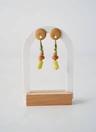 Boucles d’oreilles ornement perles vert NATURE BIJOUX femme