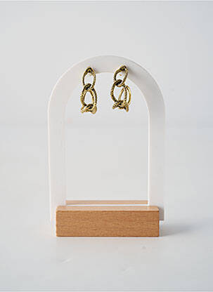 Boucles d’oreilles fermeture bouton poussoir or ORITAO femme