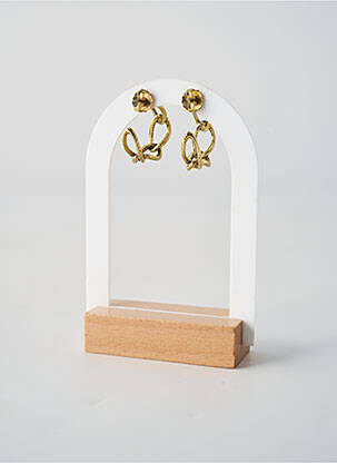 Boucles d’oreilles fermeture bouton poussoir or ORITAO femme