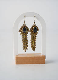 Boucles d’oreilles matériaux argent noir NAHUA femme