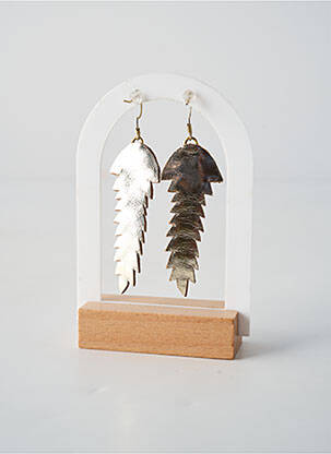 Boucles d’oreilles matériaux argent noir NAHUA femme