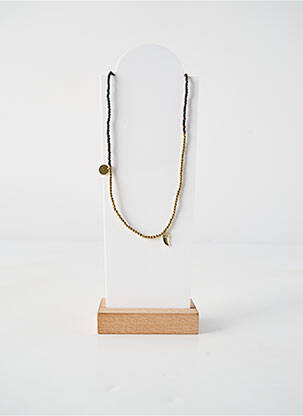 Collier ornement perles noir BELLE MAIS PAS QUE femme