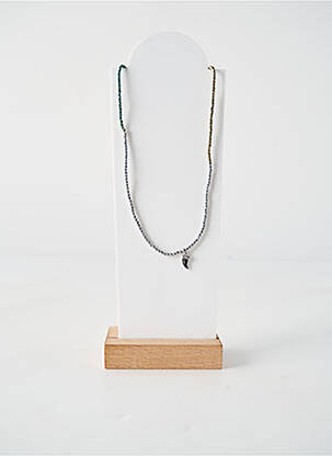 Collier ornement perles vert BELLE MAIS PAS QUE femme