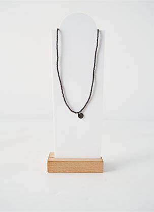 Collier ornement perles noir BELLE MAIS PAS QUE femme