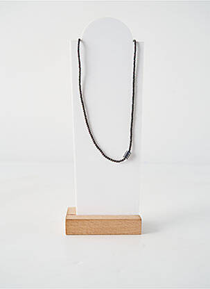 Collier ornement perles noir BELLE MAIS PAS QUE femme