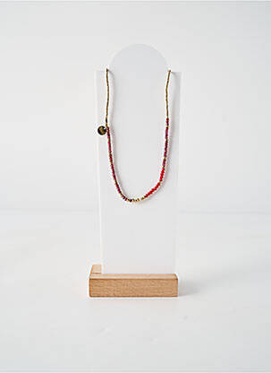 Collier ornement perles rouge BELLE MAIS PAS QUE femme
