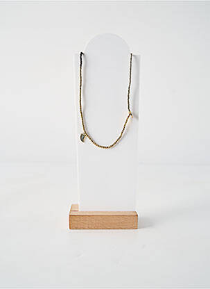 Collier ornement perles noir BELLE MAIS PAS QUE femme