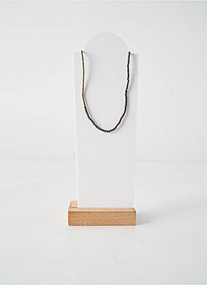 Collier ornement perles noir BELLE MAIS PAS QUE femme