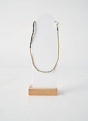 Collier ornement perles noir BELLE MAIS PAS QUE femme
