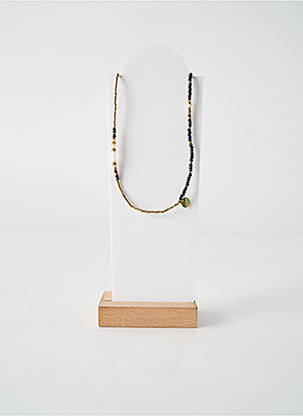 Collier ornement perles noir BELLE MAIS PAS QUE femme