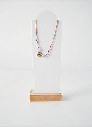 Collier matériaux plaqué or bleu NATURE BIJOUX femme