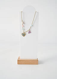 Collier matériaux plaqué or bleu FRANCK HERVAL femme