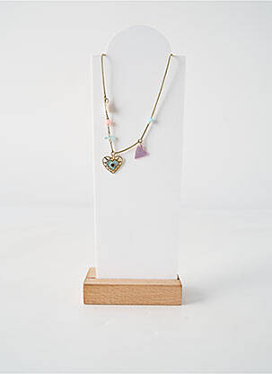 Collier matériaux plaqué or bleu FRANCK HERVAL femme