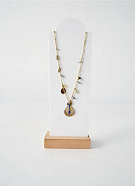 Collier matériaux plaqué or bleu FRANCK HERVAL femme