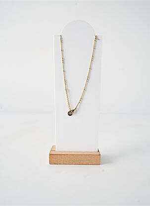 Collier matériaux plaqué or bleu FRANCK HERVAL femme