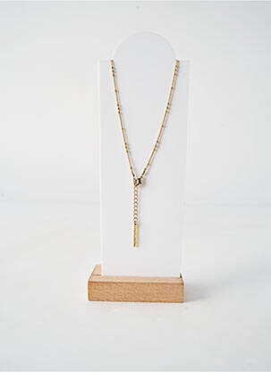Collier matériaux plaqué or vert FRANCK HERVAL femme