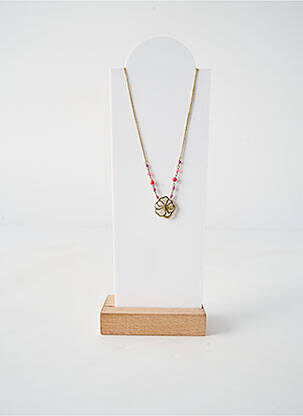Collier matériaux plaqué or rose FRANCK HERVAL femme