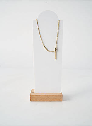 Collier matériaux plaqué or vert FRANCK HERVAL femme