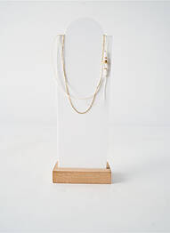 Collier matériaux plaqué or blanc BY GARANCE femme