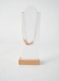 Collier ornement perles marron BY GARANCE femme