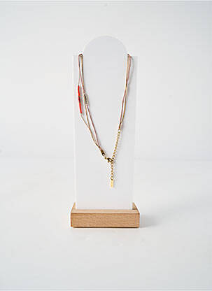 Collier ornement perles orange BY GARANCE femme