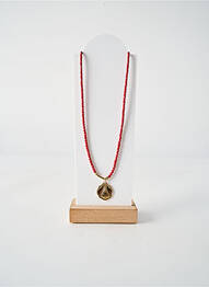 Collier matériaux plaqué or rouge BY GARANCE femme