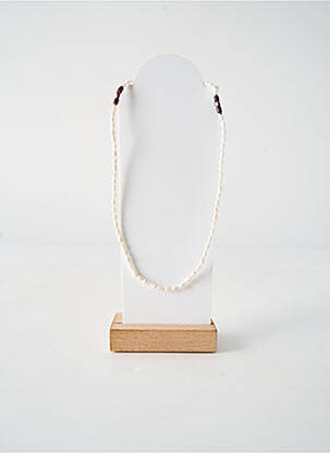 Collier ornement perles blanc BY GARANCE femme