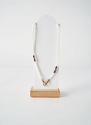Collier ornement perles blanc BY GARANCE femme