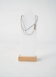Collier matériaux plaqué or bleu BY GARANCE femme