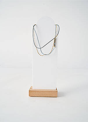 Collier matériaux plaqué or bleu BY GARANCE femme
