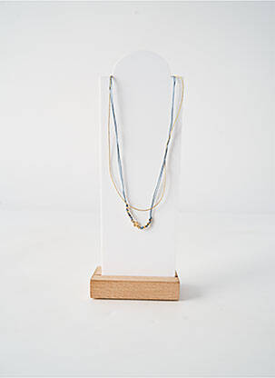 Collier fermeture fermoir clips bleu BY GARANCE femme