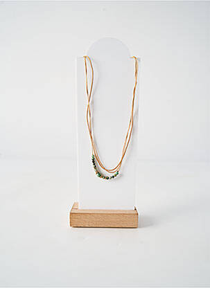 Collier fermeture fermoir clips vert BY GARANCE femme