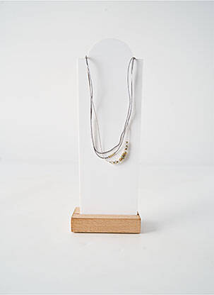 Collier fermeture fermoir clips gris BY GARANCE femme