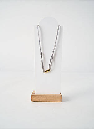 Collier fermeture fermoir clips gris BY GARANCE femme