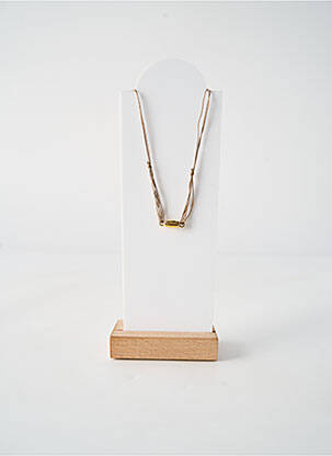 Collier fermeture fermoir clips blanc BY GARANCE femme