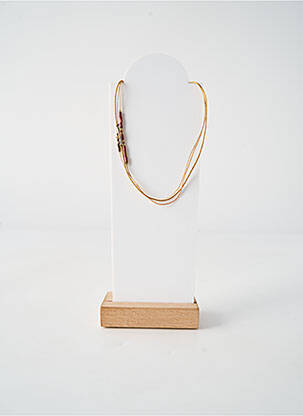 Collier ornement perles marron BY GARANCE femme