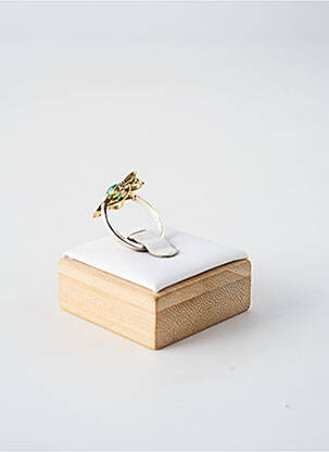 Bague matériaux plaqué argent vert CANYON femme