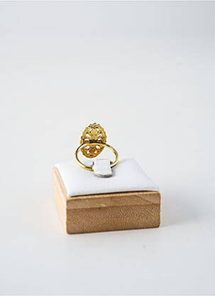 Bague matériaux plaqué or bleu FRANCK HERVAL femme