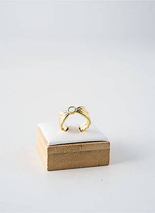 Bague matériaux plaqué or blanc FRANCK HERVAL femme