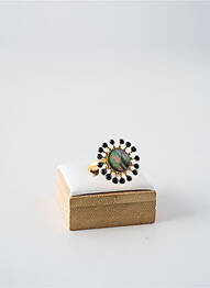 Bague ornement breloque / pampille noir FRANCK HERVAL femme