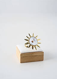 Bague ornement breloque / pampille blanc FRANCK HERVAL femme