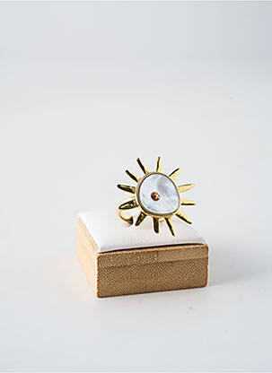 Bague ornement breloque / pampille blanc FRANCK HERVAL femme