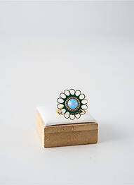 Bague ornement breloque / pampille vert FRANCK HERVAL femme