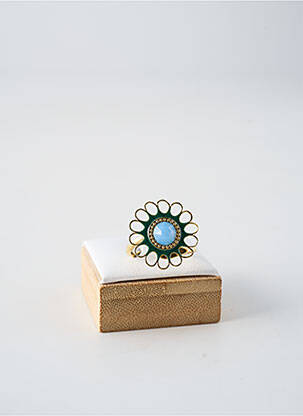 Bague ornement breloque / pampille vert FRANCK HERVAL femme