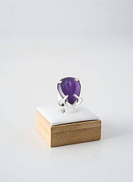 Bague matériaux plaqué argent violet NATURE BIJOUX femme