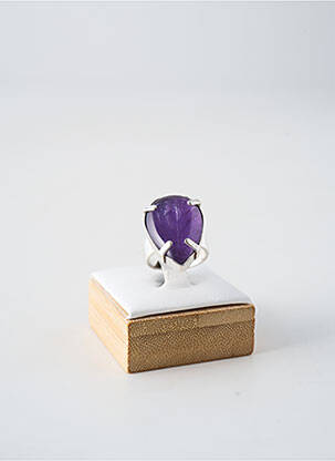 Bague matériaux plaqué argent violet NATURE BIJOUX femme