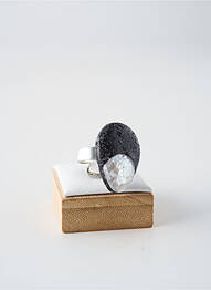 Bague matériaux plaqué argent noir NATURE BIJOUX femme