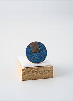 Bague ornement elément bois bleu NATURE BIJOUX femme