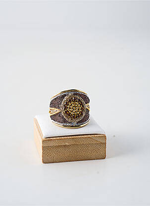 Bague matériaux plaqué or orange NAHUA femme